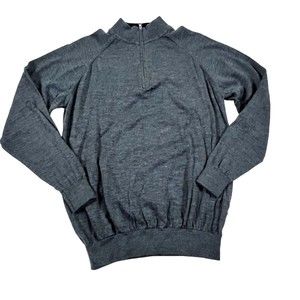 Ping Men's 100% Merino Wool Sensorwarm 1/4 Zip Sweater Jumper Drk Grey Golf Sz M